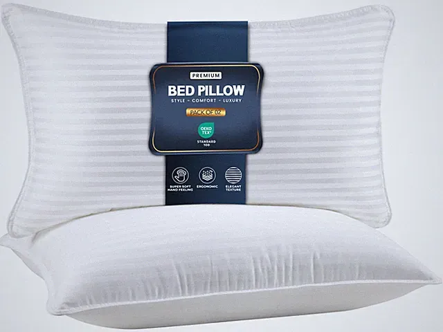Bed Pillows for Sleeping King Size (White), Set of 2, Down Alternative Pillow...