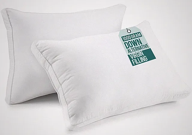 Down Alternative Bed Pillows for Sleeping Queen Size (White), Set of 2, Soft...
