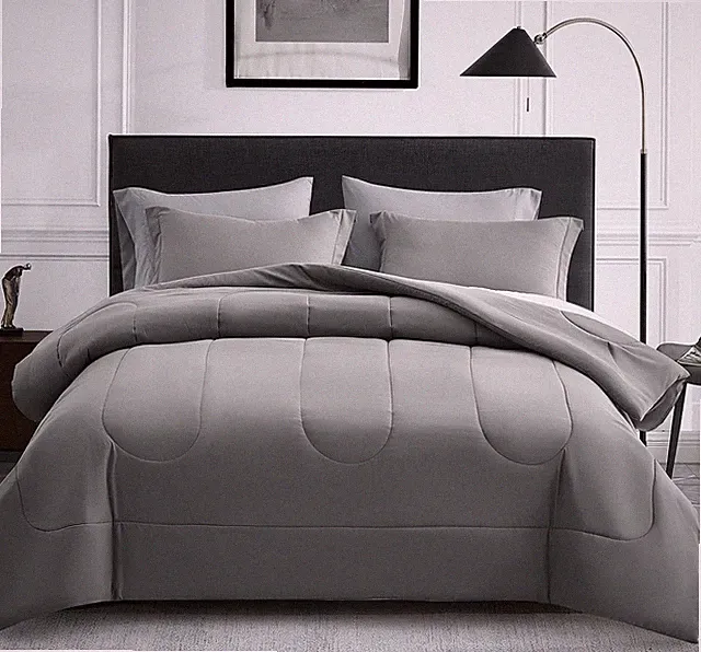Down Comforter Set 7-Piece Bedding Set - Down Alternative Bedding Set QUEEN