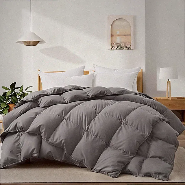 Down Feather Fiber Comforter Oversize King Size,Premium Ultra-Soft Breathable...
