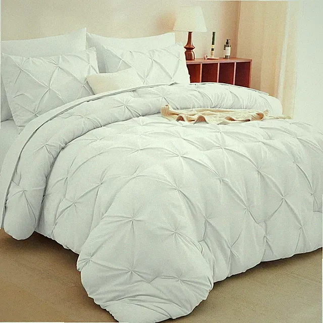 Full-Size White Down Comforter Set, 7-Piece