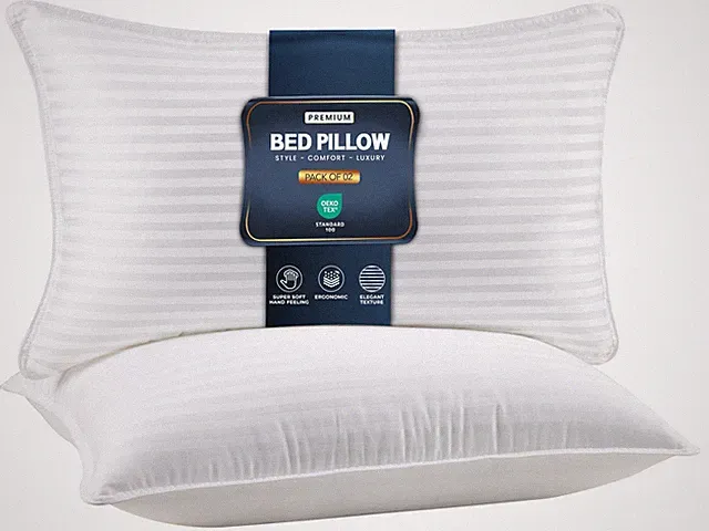 King Bed Pillows Set of 2 Down Alternative Cooling Hotel Quality Utopia Bedding