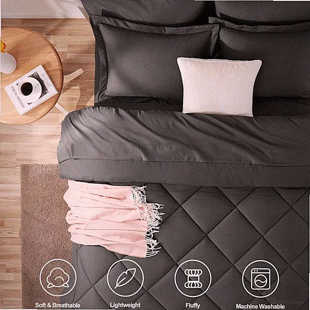 Luxury Dark Grey Comforter Set - Full Size Bedding