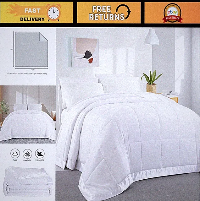 Oversized King Down Alternative Blanket 120x120 - All Season, Lightweight, Rever