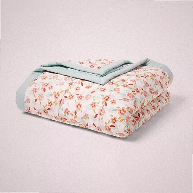 Quilted Down Alternative Bed Blanket - Room Size Full/Queen Color Multi-Colored