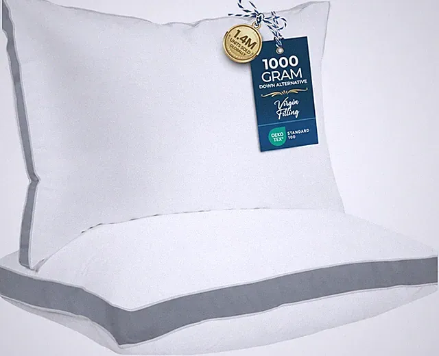 Utopia Bedding Bed Pillows for Sleeping Queen Size (Grey), Set of 2, Soft &...