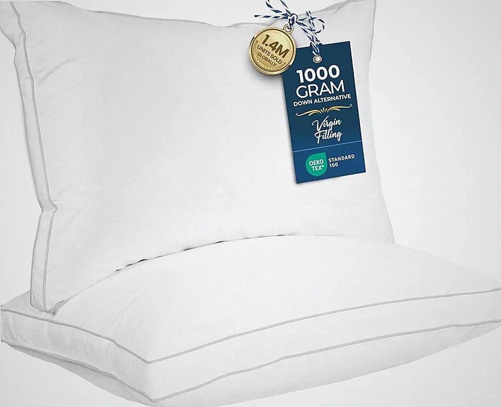 Utopia Bedding Bed Pillows for Sleeping Queen Size (White), Set of 2, Soft & Flu