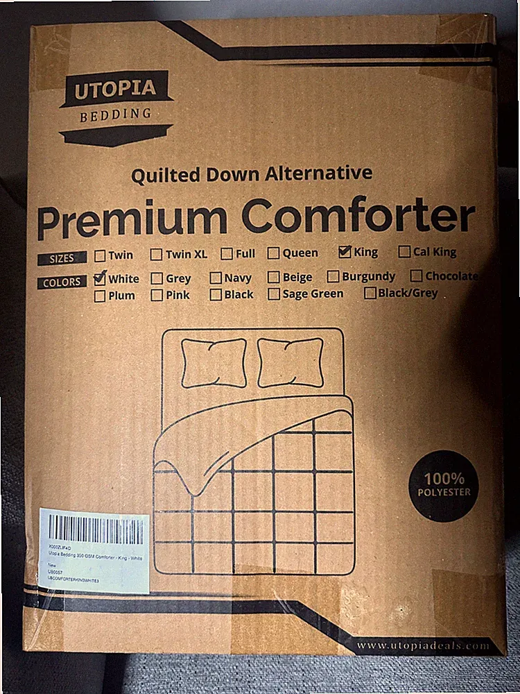 Utopia Bedding Quilted Down Alternative Premium Comforter King Size (White) New